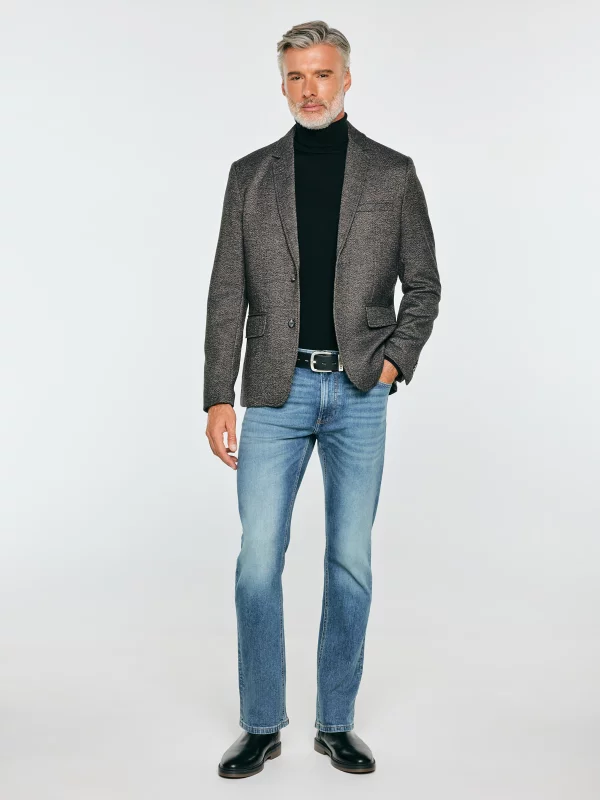 Sweter męski z golfem czarny Pollen 906