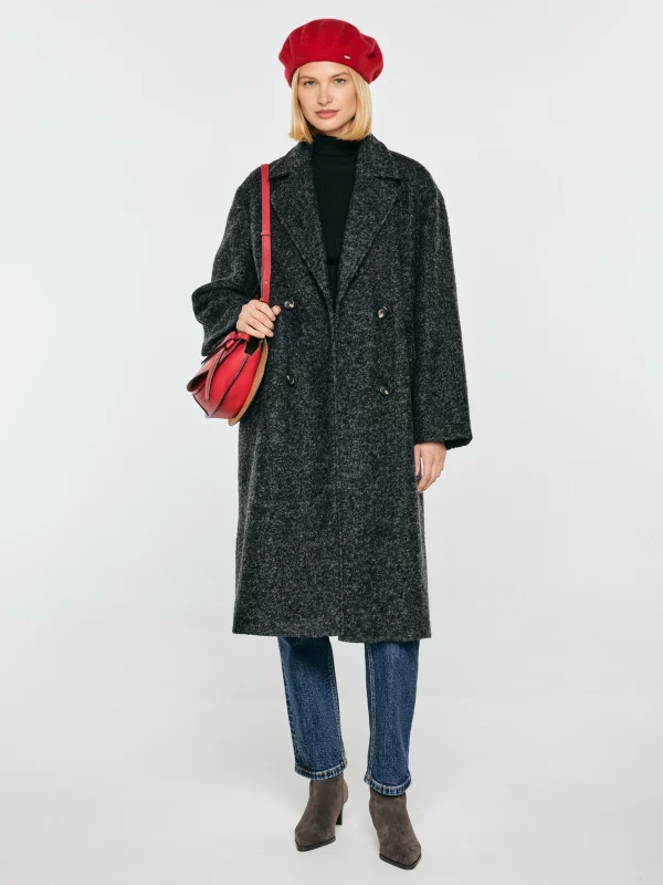 Beret damski wełniany czerwony Monly 603