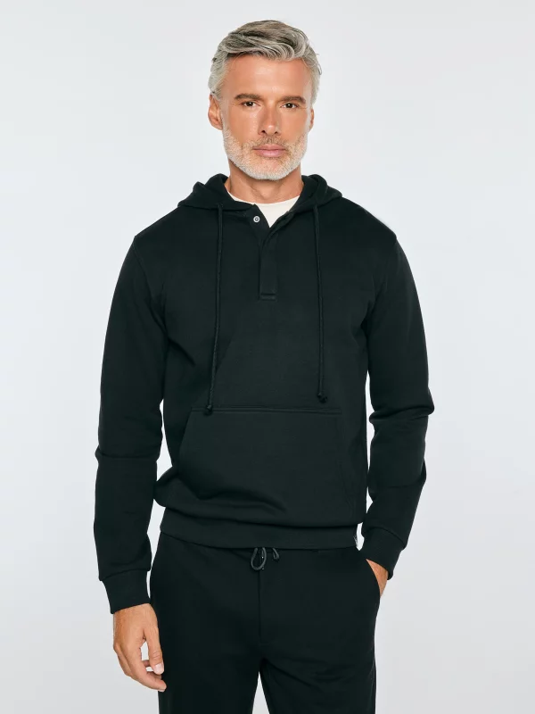 Bluza męska z kapturem czarna Bazyler 906