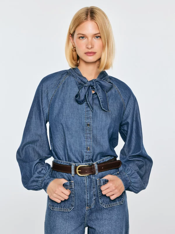 Bluzka damska jeansowa granatowa Blair 777