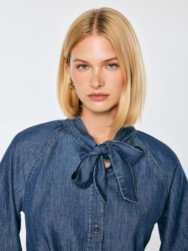 Bluzka damska jeansowa granatowa Blair 777