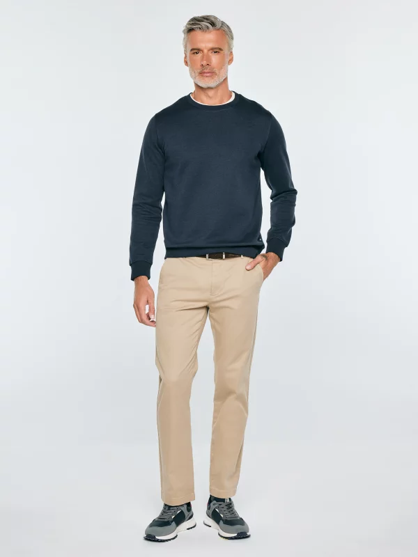 Bluza męska ze strukturalnej dzianiny granatowa Bremen 403