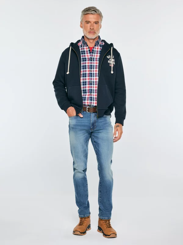 Bluza męska rozpinana z kapturem granatowa Erwin 403