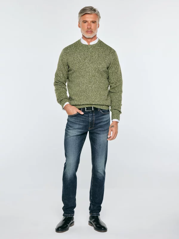Sweter męski z wełną khaki Stanley 303