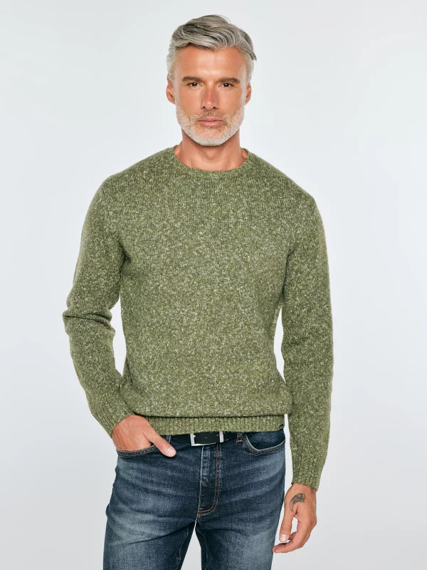 Sweter męski z wełną khaki Stanley 303