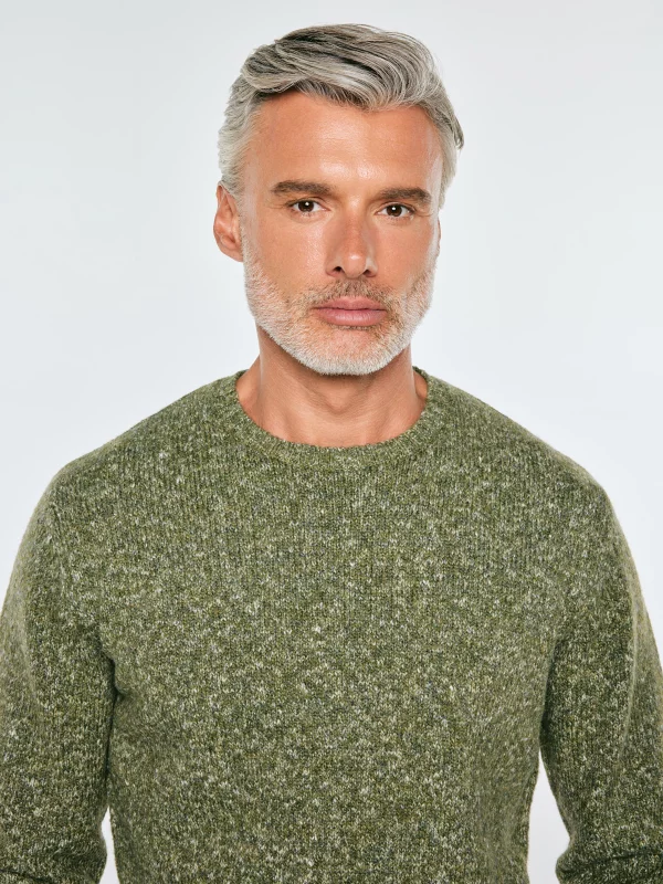 Sweter męski z wełną khaki Stanley 303