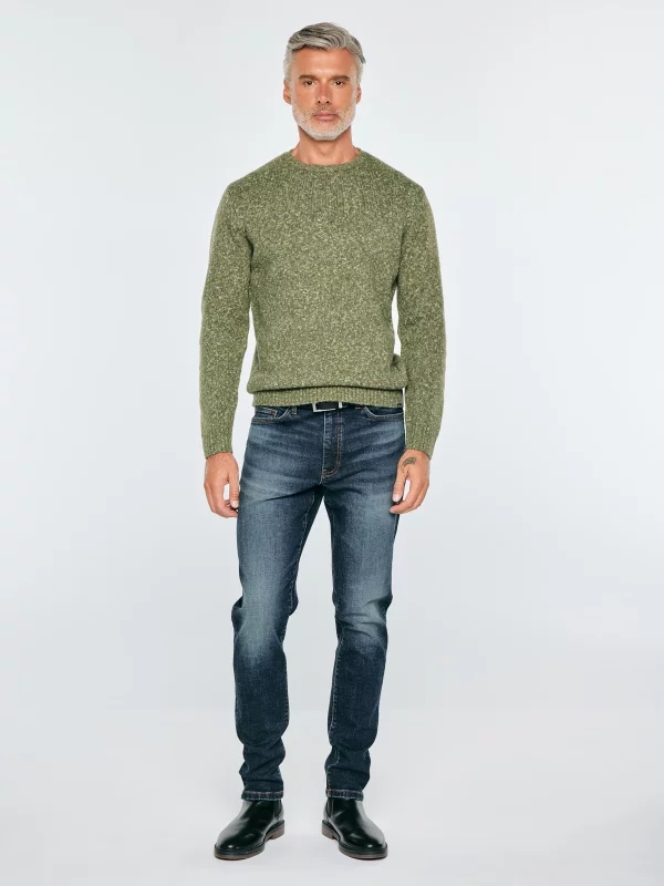 Sweter męski z wełną khaki Stanley 303