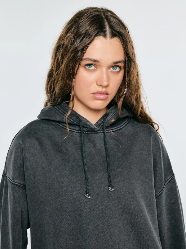 Bluza damska z kapturem czarna Agnessa 906