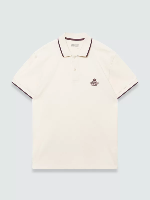 Koszulka męska polo perłowa Seller 103