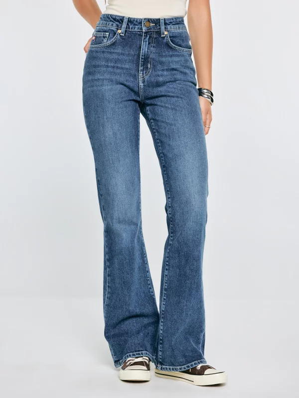 Jeansy damskie bootcut niebieskie Chiara 235