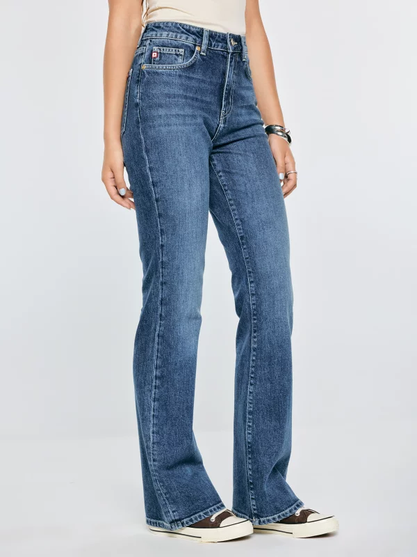 Jeansy damskie bootcut niebieskie Chiara 235