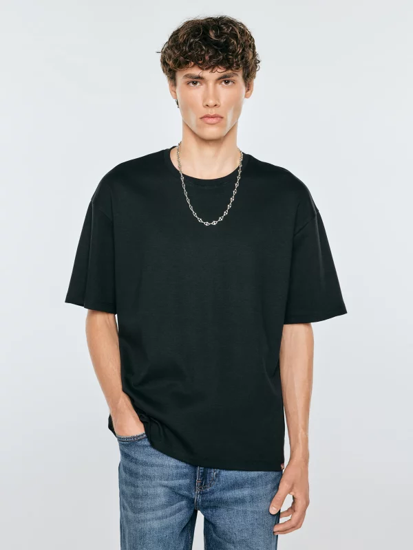 Koszulka męska oversize czarna Danter 906