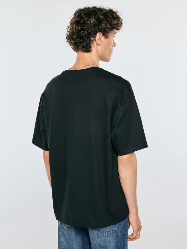Koszulka męska oversize czarna Danter 906