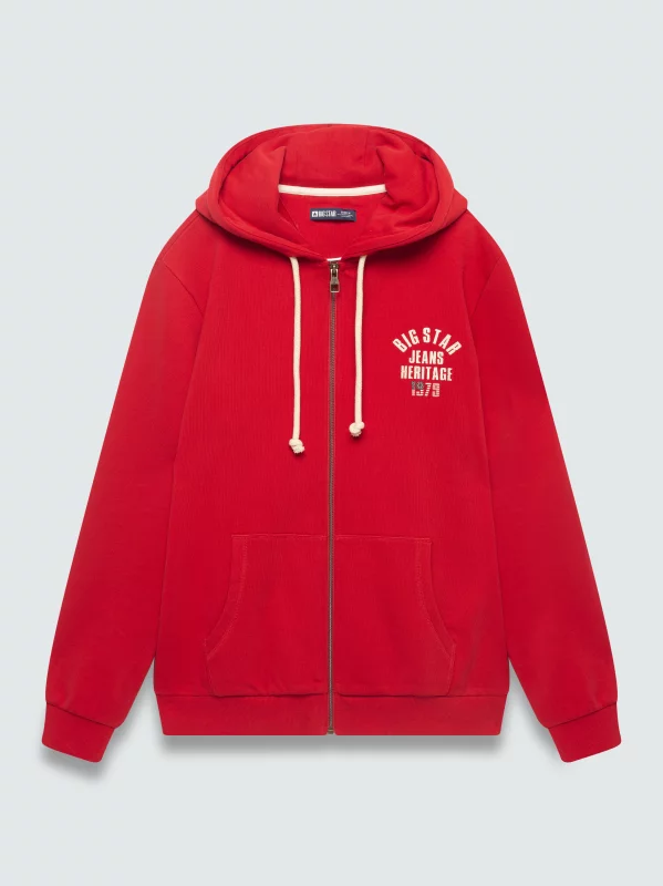 Bluza męska z kapturem czerwona Erwin 603