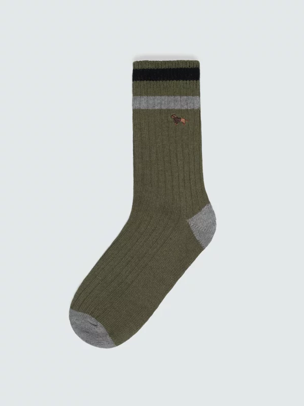 Skarpety męskie bawełniane khaki Hugo 303