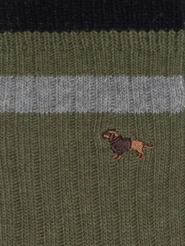Skarpety męskie bawełniane khaki Hugo 303