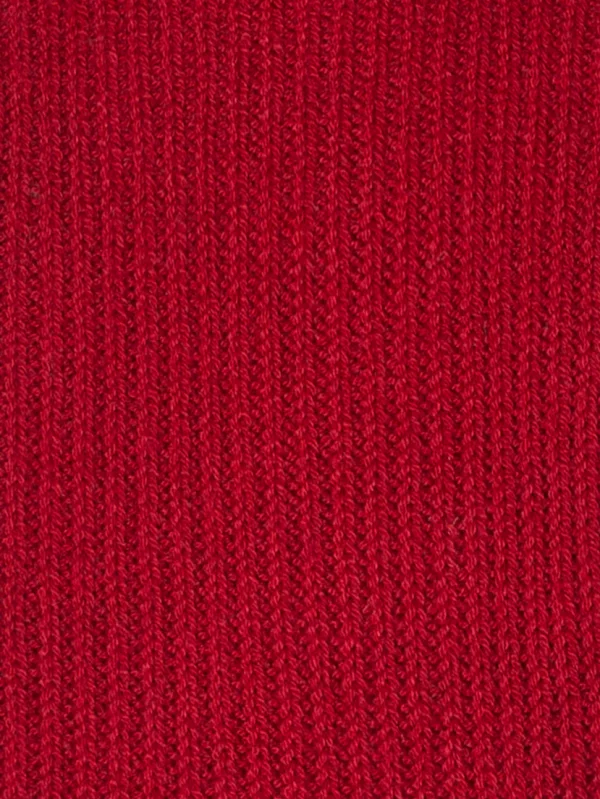 Skarpety damskie w prążek czerwone Rosa 603