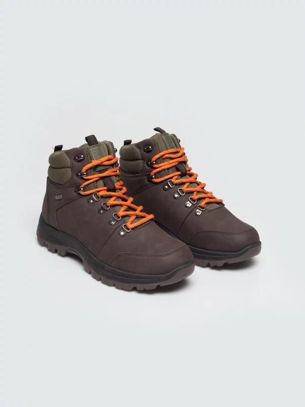 Buty męskie trekkingowe brązowe UU174195 804