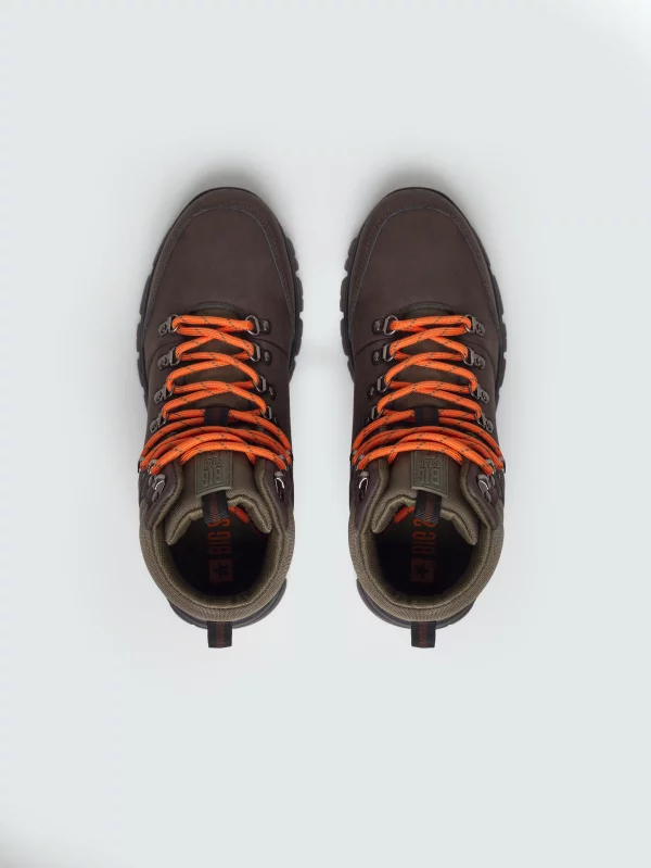 Buty męskie trekkingowe brązowe UU174195 804