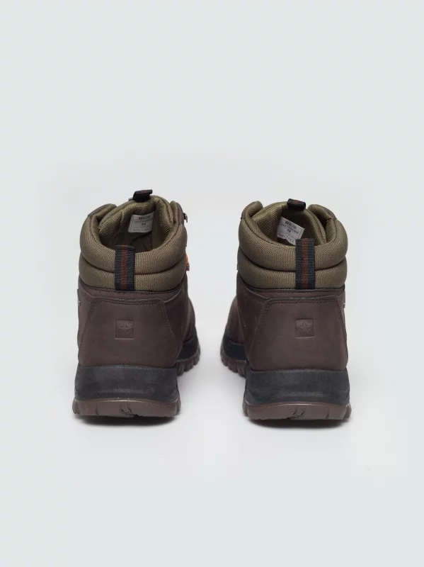 Buty męskie trekkingowe brązowe UU174195 804