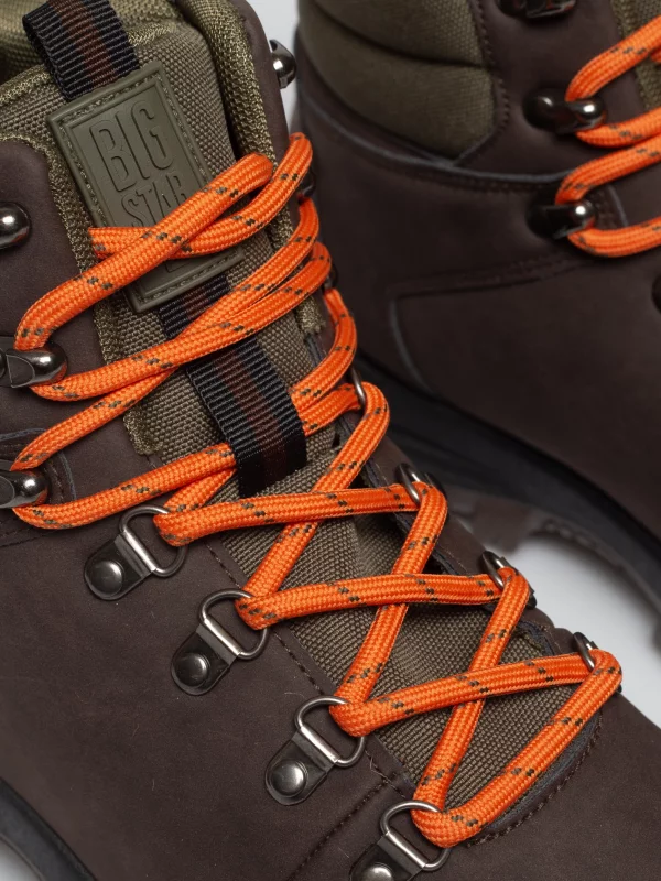 Buty męskie trekkingowe brązowe UU174195 804