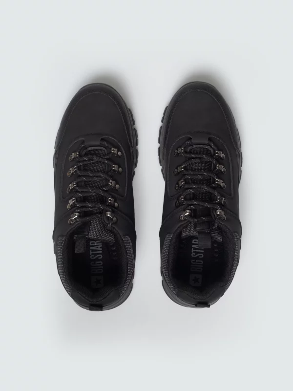 Buty męskie trekkingowe czarne UU174186 906