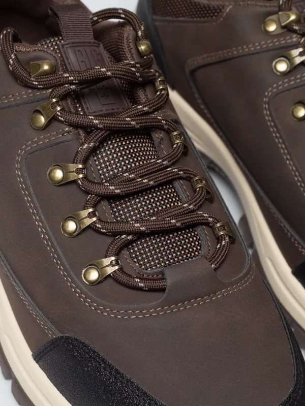 Buty męskie trekkingowe brązowe UU174188 804