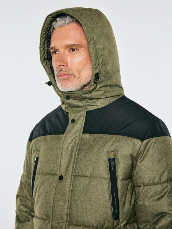 Kurtka męska pikowana z wypełnieniem khaki Krasel 303