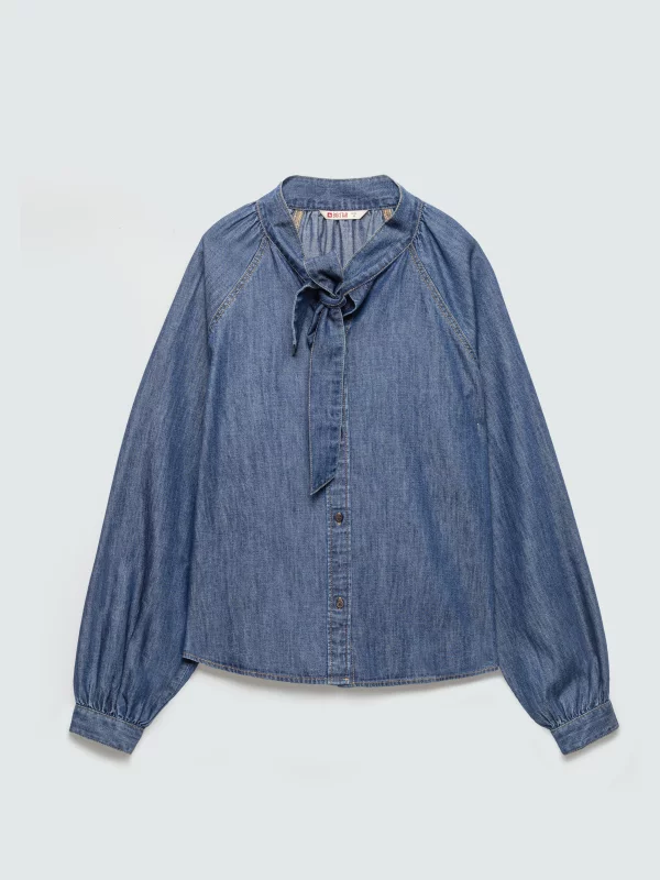 Bluzka damska jeansowa granatowa Blair 777