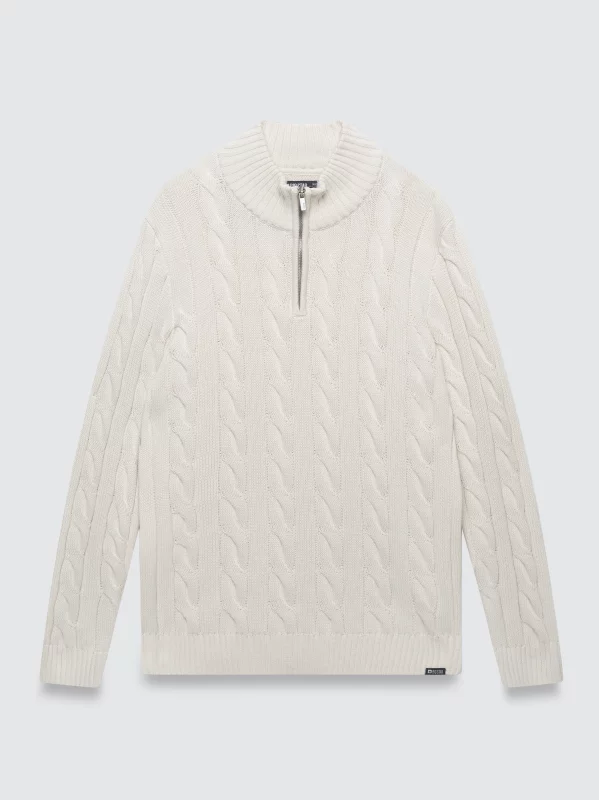 Sweter męski biały Denwer 100