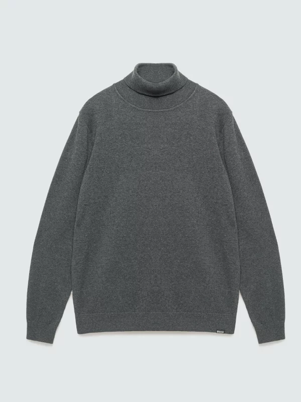 Sweter męski z golfem szary Pollen 905