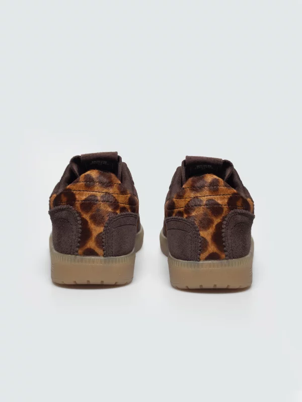Sneakersy damskie skórzane brązowe UU274461 804