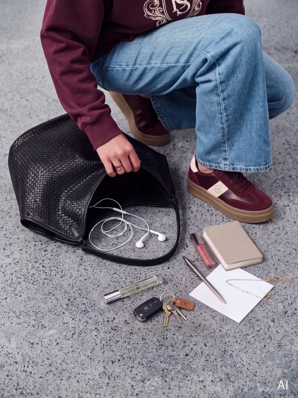 Torebka damska ze skóry ekologicznej czarna Senadi 906