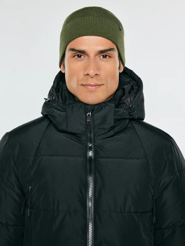 Czapka męska z wełną khaki Fogis 303