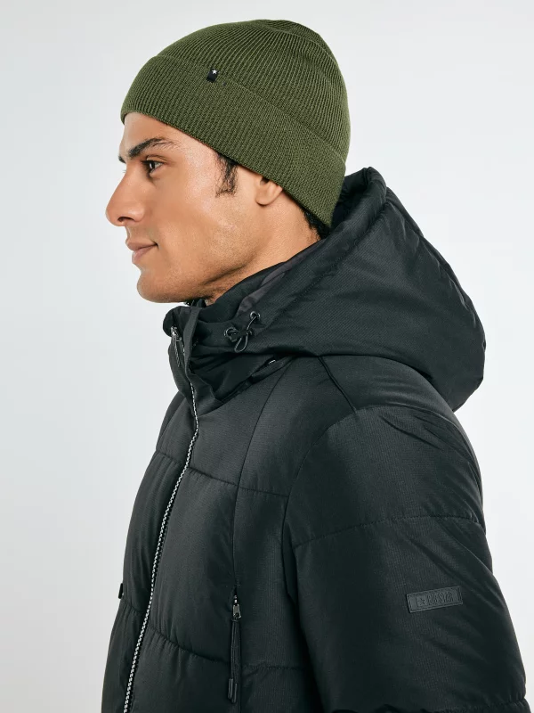 Czapka męska z wełną khaki Fogis 303