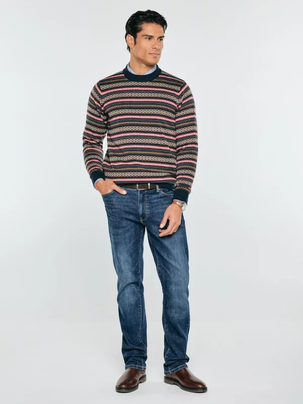 Sweter męski z motywem świątecznym wielokolorowy Lars 000