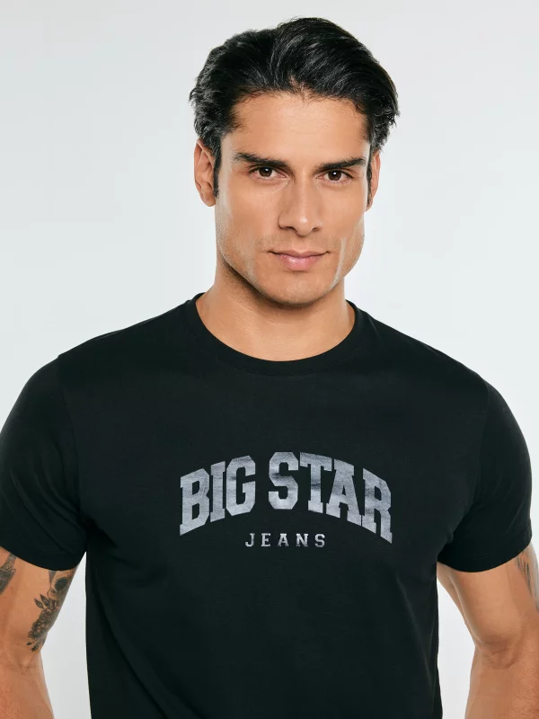 Koszulka męska bawełniana z logo BIG STAR czarna Meron 906