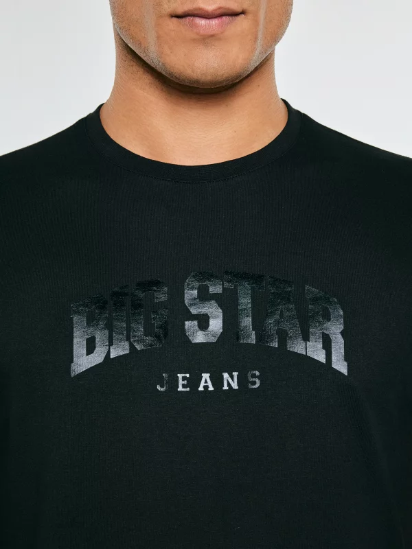 Koszulka męska bawełniana z logo BIG STAR czarna Meron 906