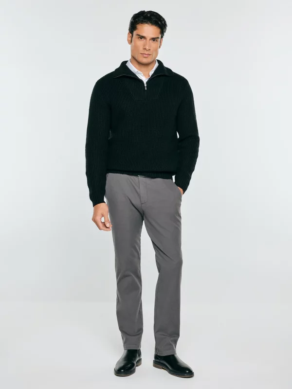 Sweter męski z wełną czarny Michigan 906