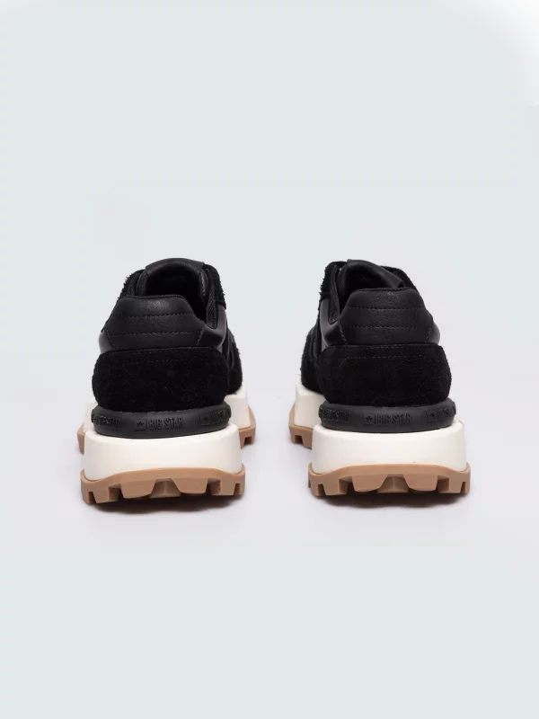 Sneakersy damskie skórzane czarne UU274656 906