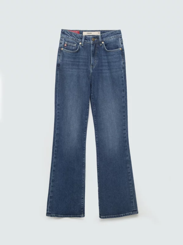 Jeansy damskie bootcut niebieskie Chiara 235