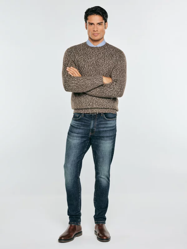 Sweter męski z wełną brązowy Stanley 804