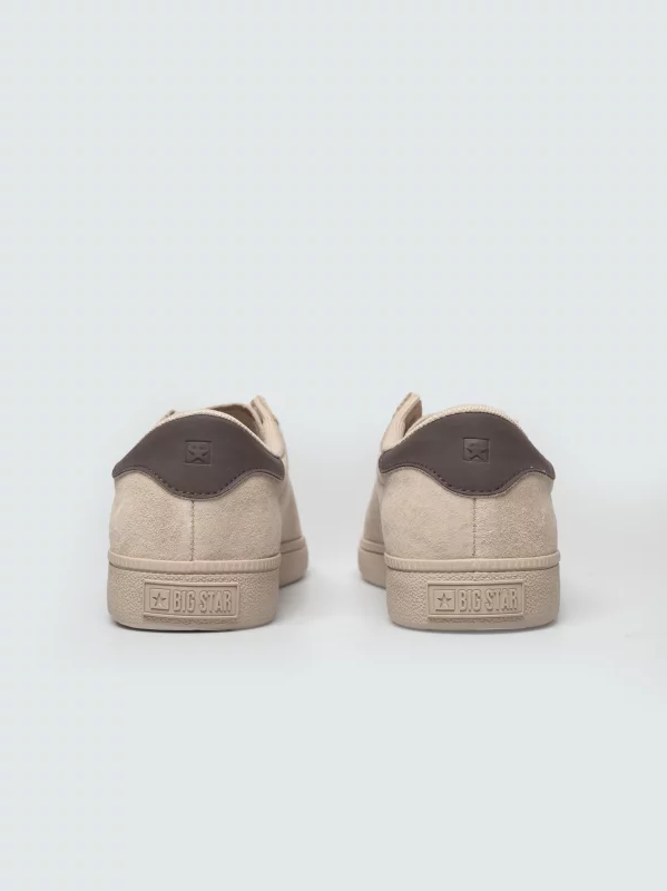 Sneakersy damskie ze skóry naturalnej zamszowej beżowe UU274440 801