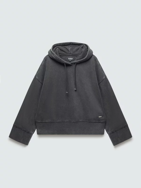 Bluza damska z kapturem czarna Agnessa 906