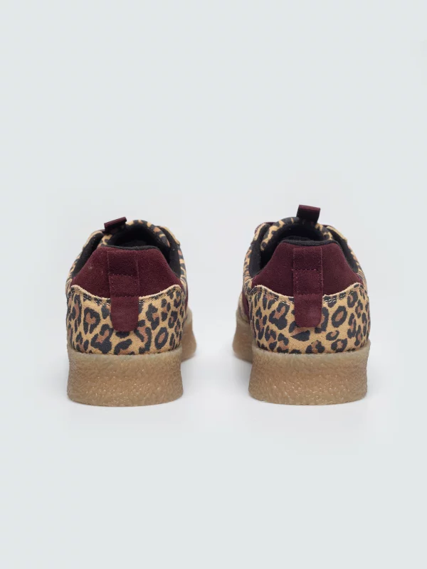 Sneakersy damskie ze skóry naturalnej beżowe UU274470 803