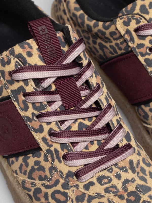 Sneakersy damskie ze skóry naturalnej beżowe UU274470 803