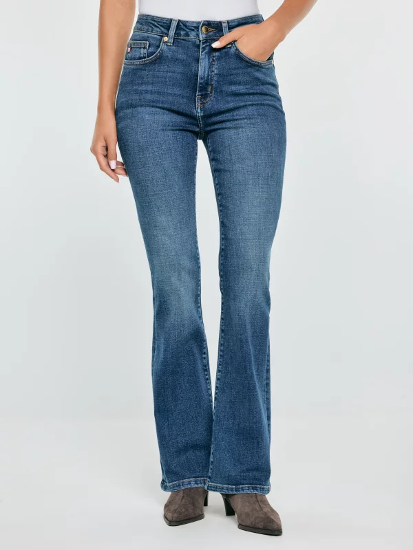 Jeansy damskie bootcut niebieskie Chiara 451