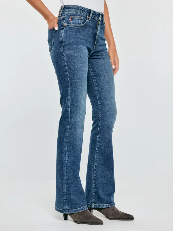 Jeansy damskie bootcut niebieskie Chiara 451
