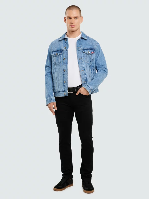 Jeansy męskie skinny czarne Jeffray 915