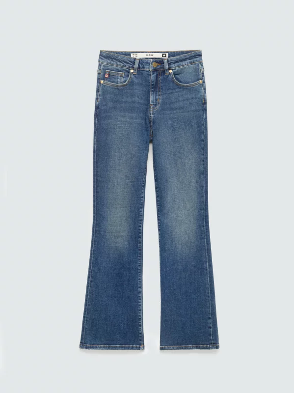 Jeansy damskie bootcut niebieskie Chiara 451